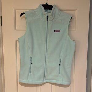 Vineyard Vines Light Blue/green Fleece Vest